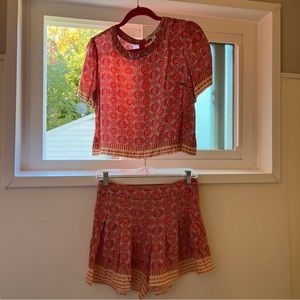 Forever 21 Summer Coord Set - Crop Top and Shorts